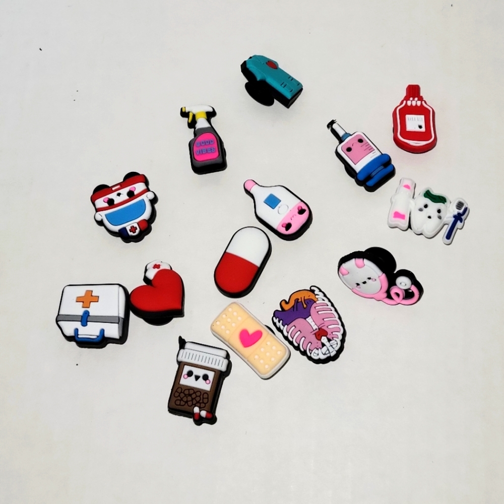 15 piece medical Croc shoe charms